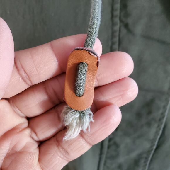 Navie Women's Green Bat Wing Short Canvas Jacket Size S - Picture 6 of 10